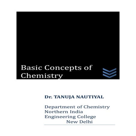  The basics of Chemistry