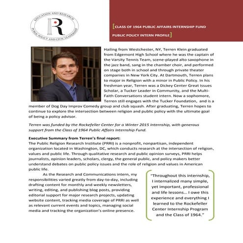 Sample Student Bio | PDF