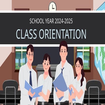 class orientation for the opening of classes | PPTX