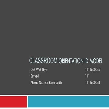 CLASS ORIENTATION ID MODEL