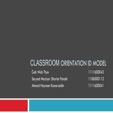 Class Orientation ID Presentation 