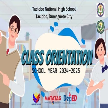 Class Orientation Presentation first day