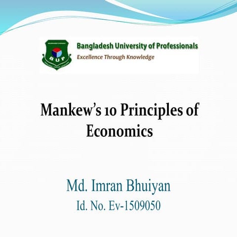 Mankew's 10 Principles of Economics