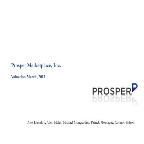 P2P Lending: Prosper