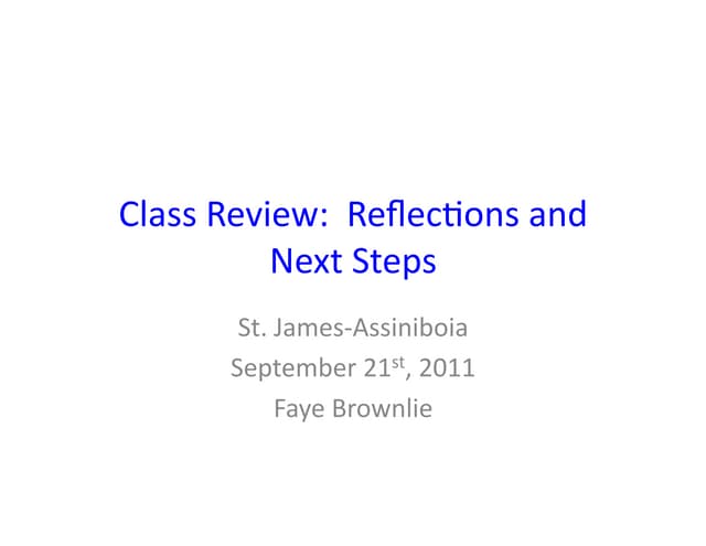 Class reviews.st.james.assiniboia