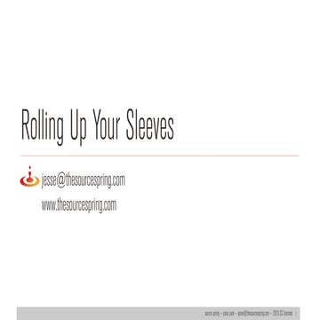 Rolling Up Your Sleeves