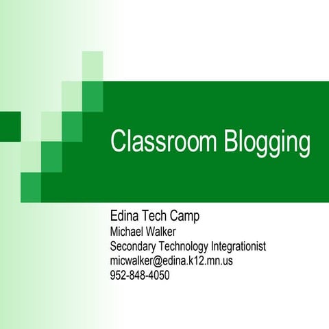 Classroom Blogging