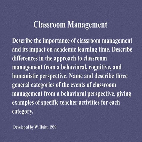 classroom manage