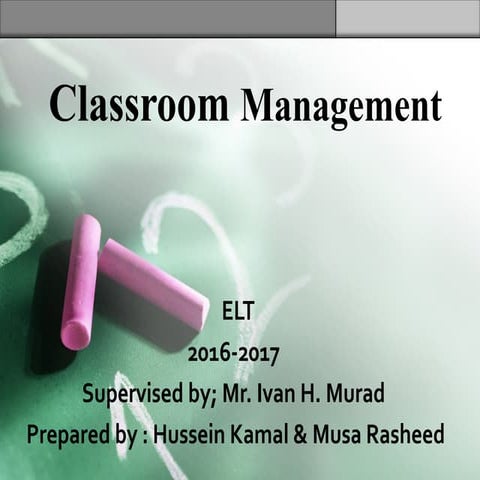 Classroom management .. ELT