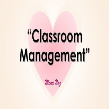 INTRODUCTION TO CLASSROOM MANAGEMENT PRESENTATION PDF visual data 3