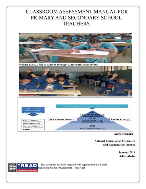 Classroom assessment  manual