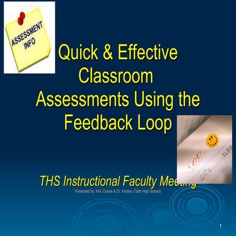Classroom assessment techniques | PDF