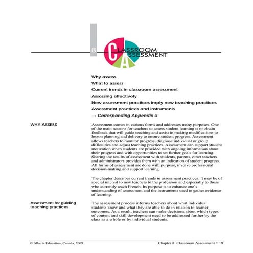 Classroom assessmnts