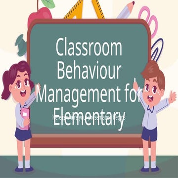 Classroom Behaviour Management for Elementary by Slidesgo.pptx