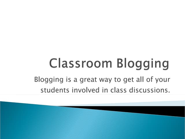Classroom Blogging