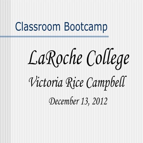 Classroom bootcamp creativityversion