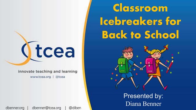 Classroom Icebreakers for Back to School Demo Slam - ISTE 17