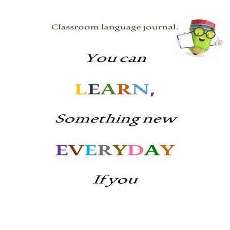 Classroom language journal