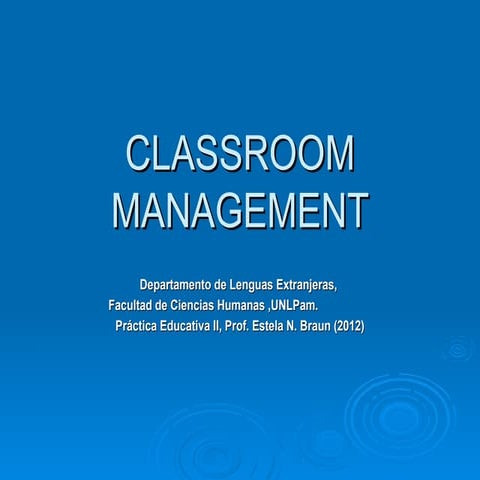 Classroom management