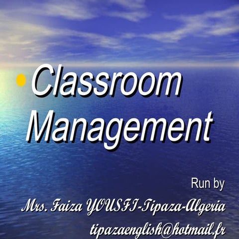 Managing the classroom while teaching small groups | PPTX