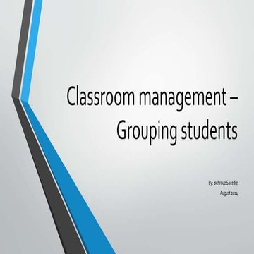 Classroom management   grouping students