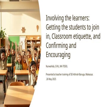 Classroom management in teaching primary learners