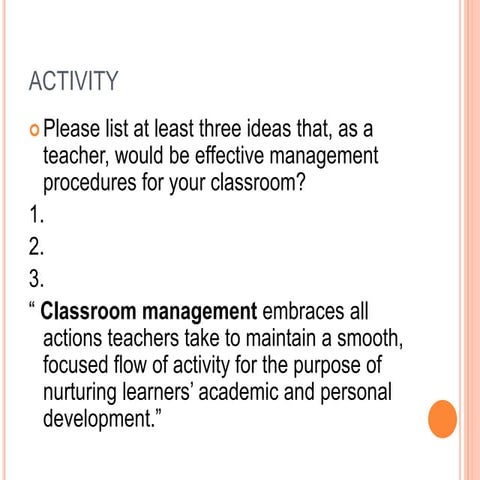 Classroom Management & Discipline - Chapter 9.ppt