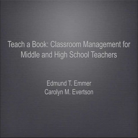 classroom management for middle and high school.ppt