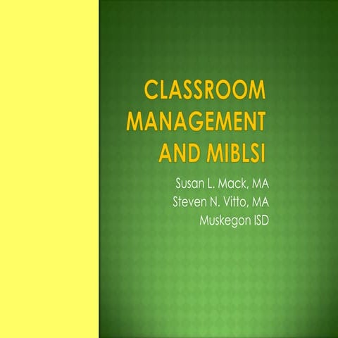 Classroom management