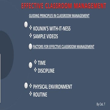 Effective Classroom Management