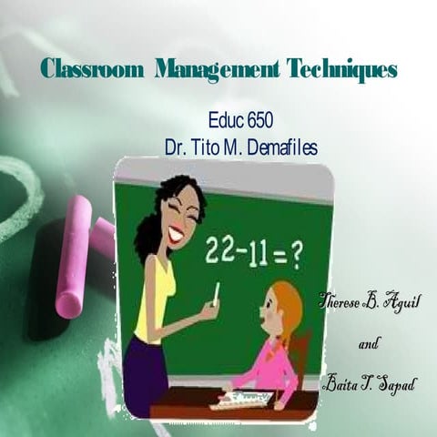 Classroom Management Techniques