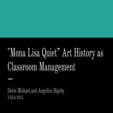 Classroom Management Through Art History