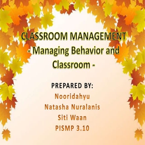 Classroom management waan