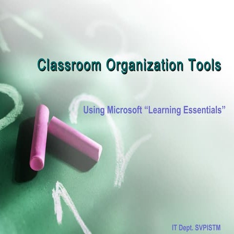 Classroom organization tools