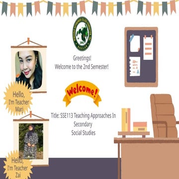 Classroom Orientation Education Presentation in Colorful Illustration ...