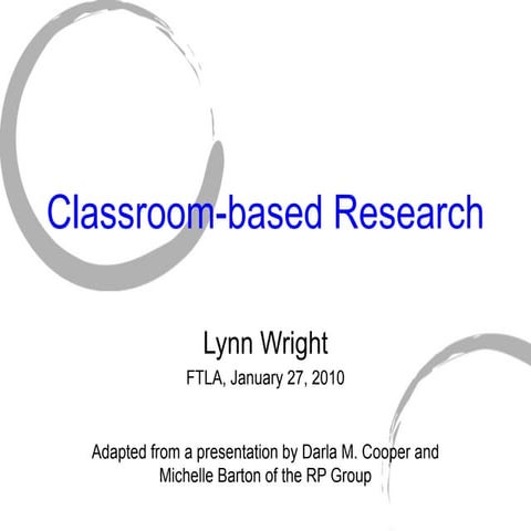 Classroom Research