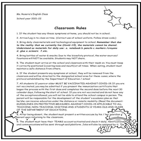 Classroom rules | PDF