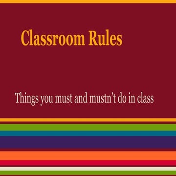 Classroom rules   6th e