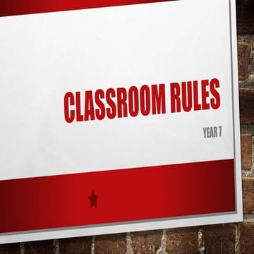 Classroom rules class 1