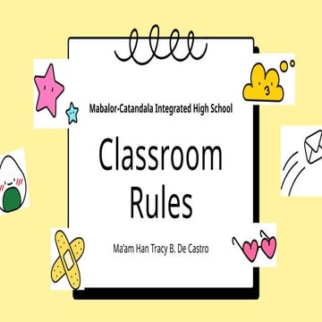 CLASS RULES in class room management at school