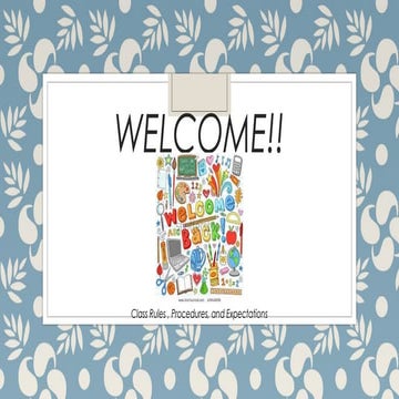 Class rules and expectations 2014 2015