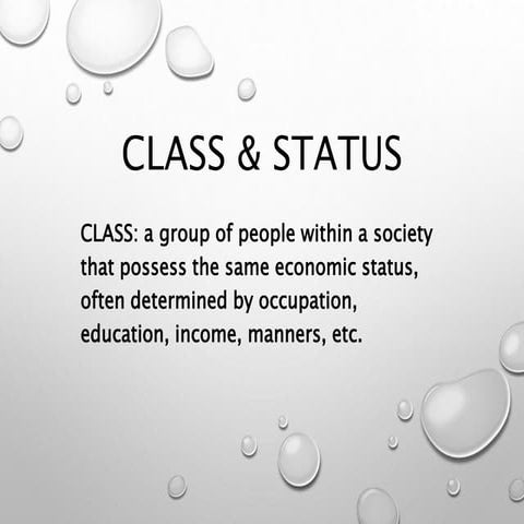 Class & status