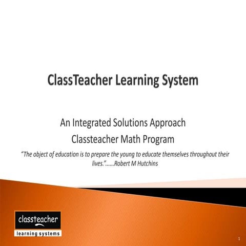 Classteacher math program