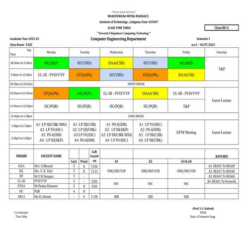 Class Time Table BE A.pdf