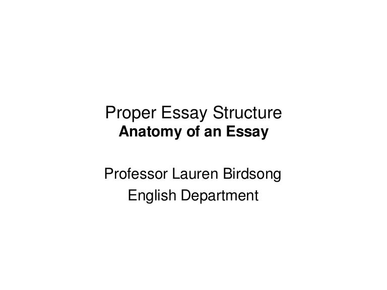 proper essay structure