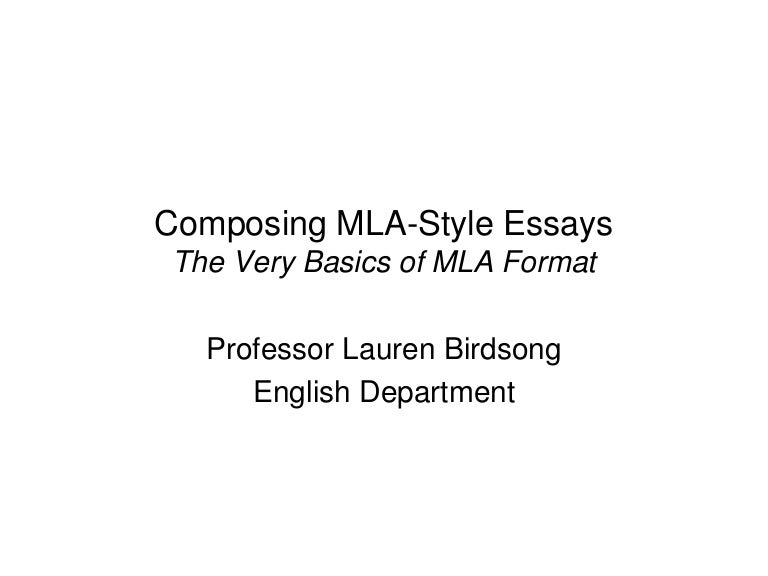 mla format basics
