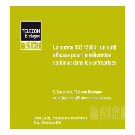 C LASSUDRE TELECOM Bretagne SQOP09 AFEIT