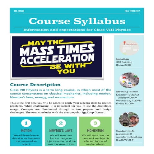 Class VIII Physics Syllabus