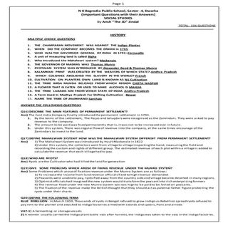 SST Class viii question bank sa 1