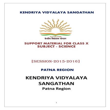 Class X Science Support Material 